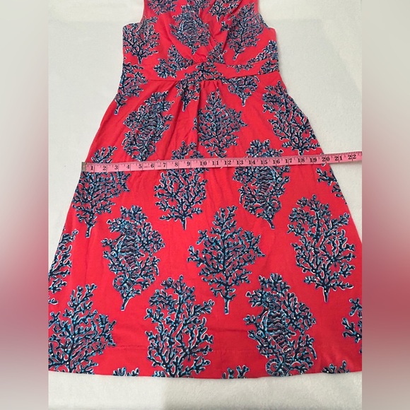Lilly Pulitzer Jia Seashell Coral Print Stretch Jersey Dress Size M - Picture 8 of 11